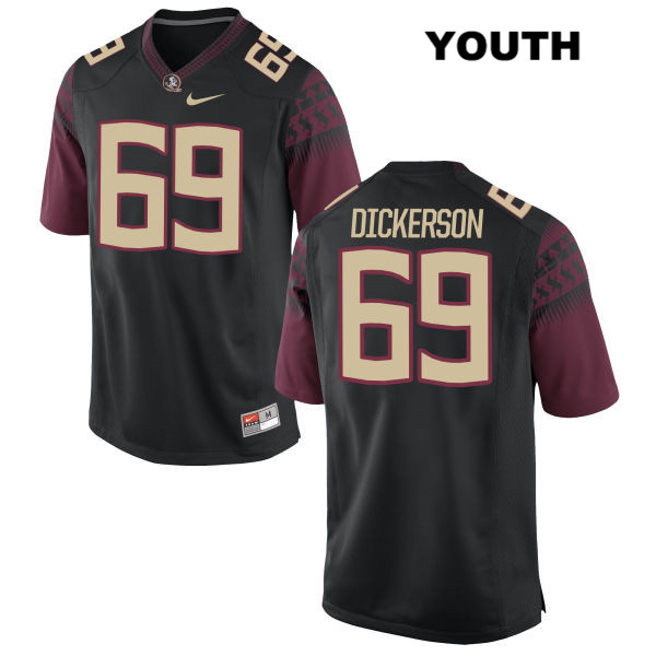 Youth NCAA Nike Florida State Seminoles #69 Landon Dickerson College Black Stitched Authentic Football Jersey QYU4769KA